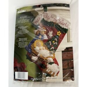 Felt Christmas Stocking Kit:  Nativity Baby Joy to the World Bucilla 86170
